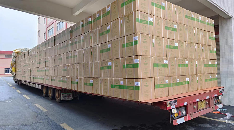 場(chǎng)面壯觀！國(guó)內(nèi)某知名品牌客戶2000臺(tái)波輪洗衣機(jī)高效裝柜完畢